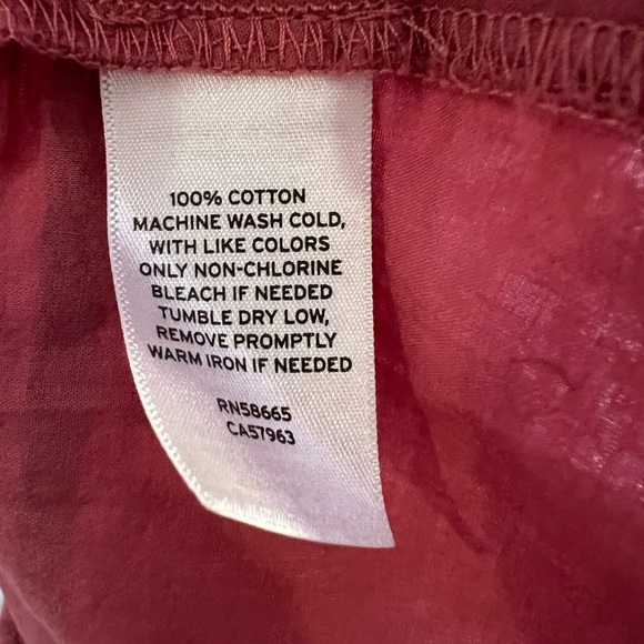 Treasure & Bond Tie Back Flutter Sleeve Cotton Midi Dress in Mauve Pink Small - Picture 6 of 6